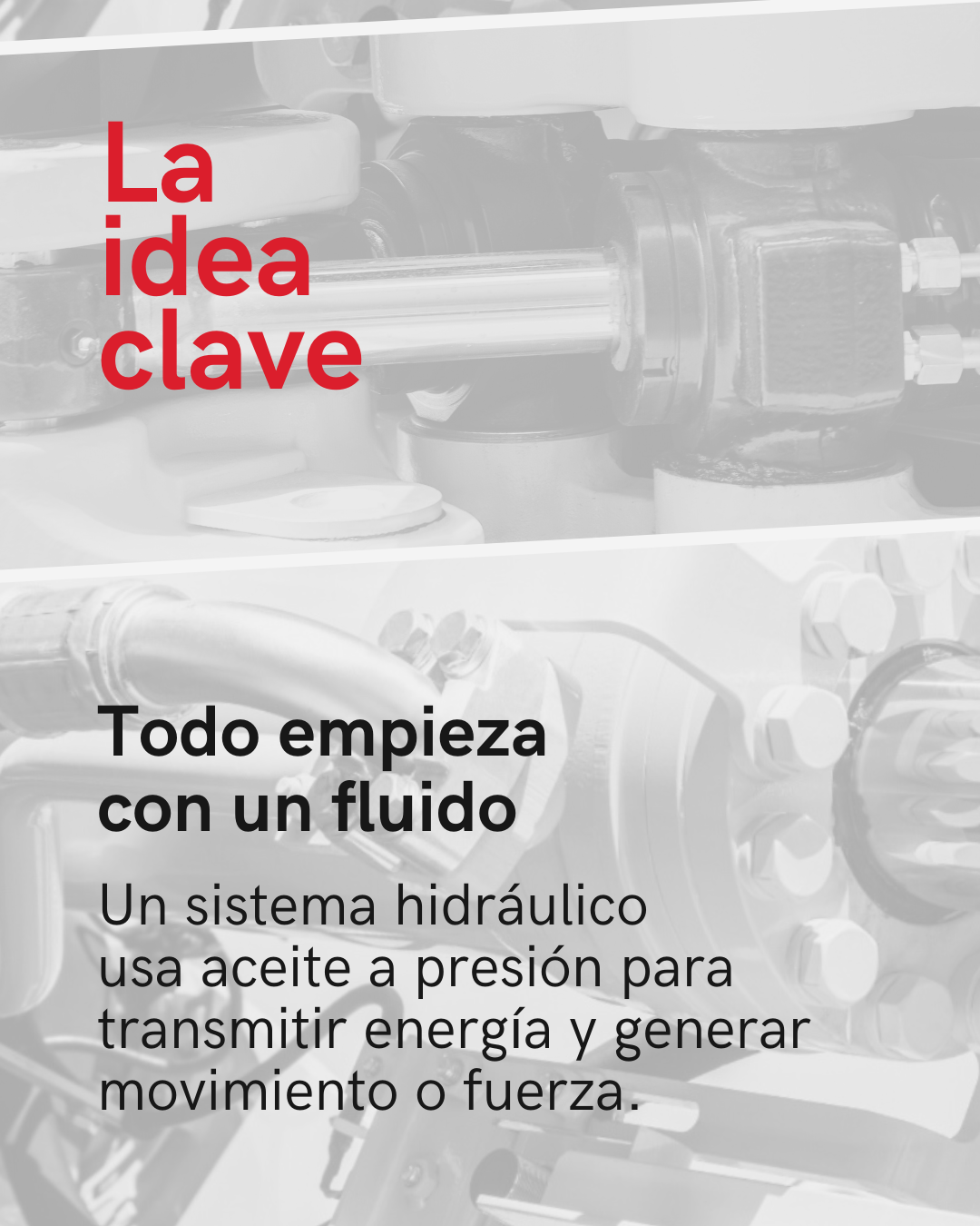 Sistema hidráulico: depósito, bomba y aspiración