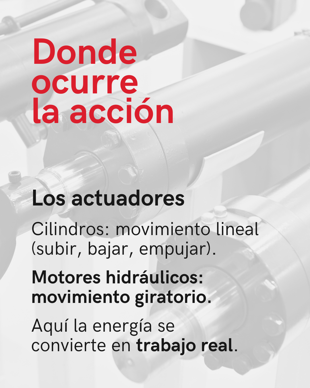 Sistema hidráulico: actuadores y movimiento
