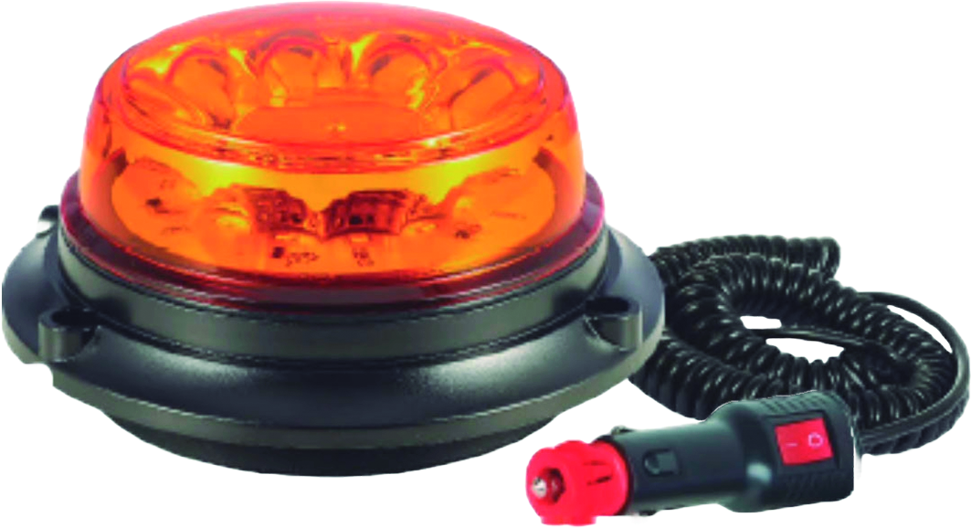 Baliza LED ámbar con cable espiral y conector mechero Electricgest
