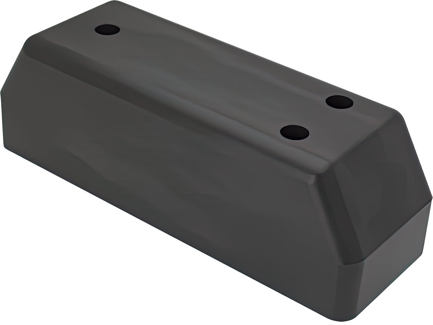 Tope rectangular negro para carrocería de vehículo industrial
