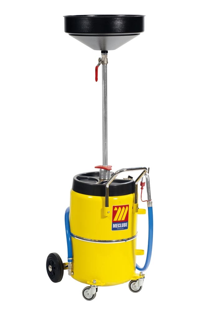 Recuperador aceite usado gravedad Meclube taller elevador motor