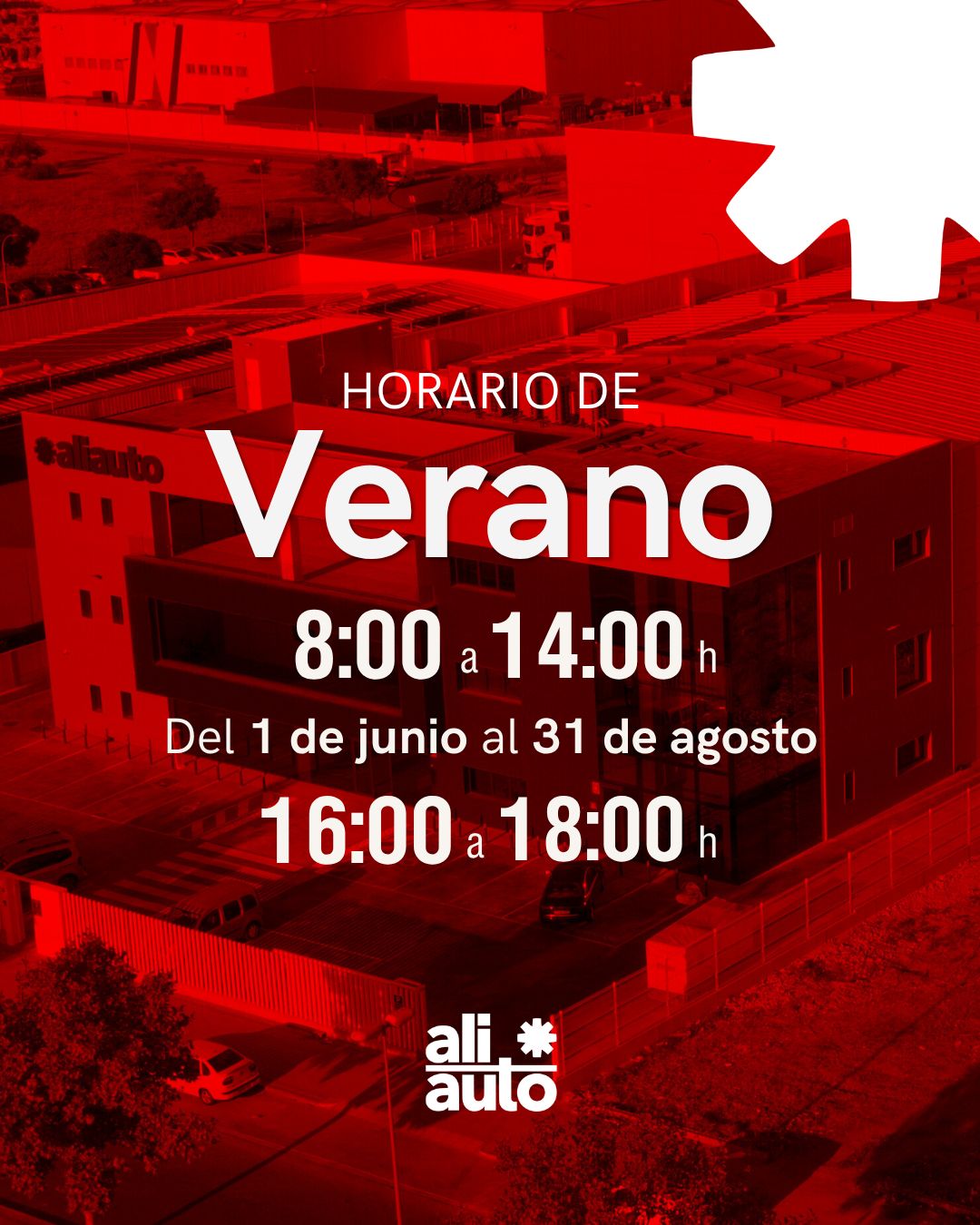 Horario de verano Aliauto 2026
