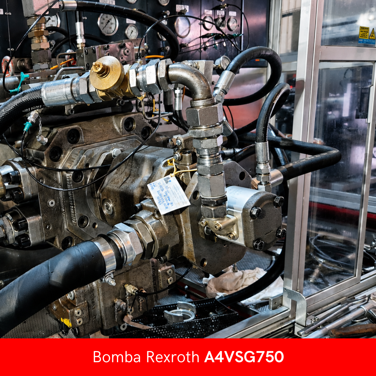 Bomba Rexroth A4VSG reparada en el taller de San Fernando