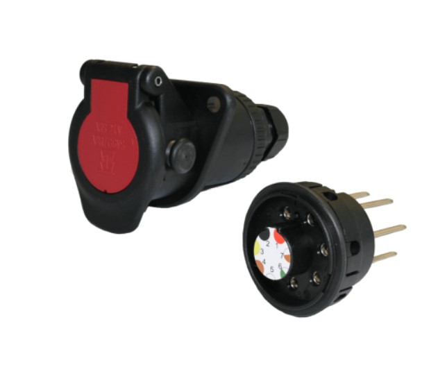 Base de plástico EBS 7 polos 24 V Electricgest vehículo industrial